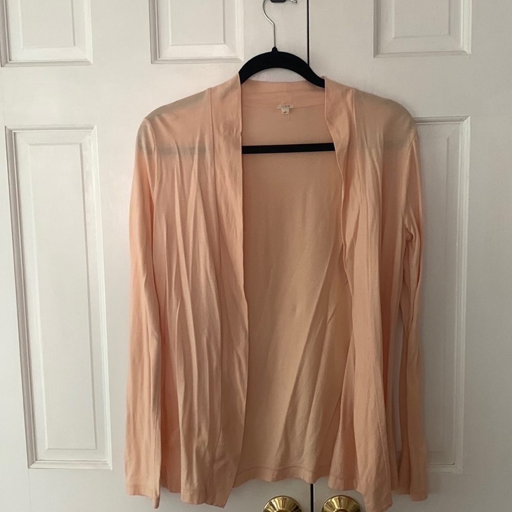 JCrew pale pink cardigan